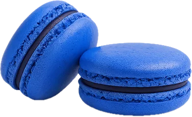 Blue macarons